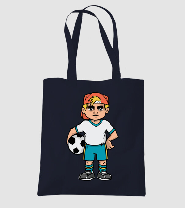Băiat Fotbalist model albastru închis pe tricou
