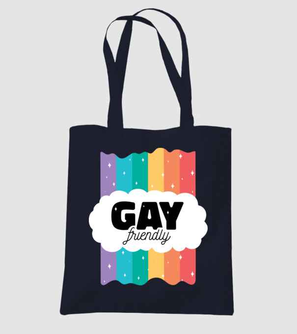 Gay friendly model albastru închis pe tricou