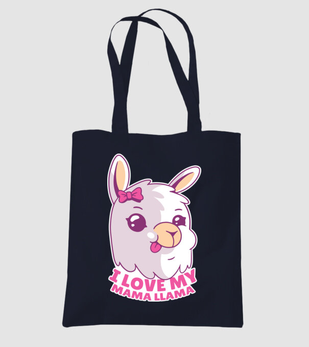 I Love My Papa Llama tricou drăguț cu lamă pentru bunica model albastru închis pe tricou