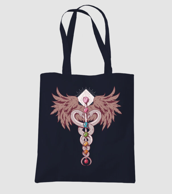 Chakra yoga model albastru închis pe tricou