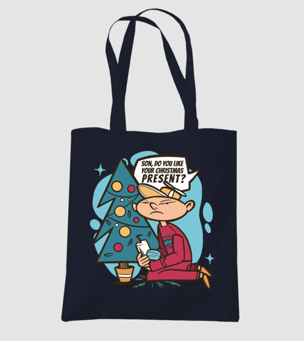 Cadouri de Crăciun model albastru închis pe tricou