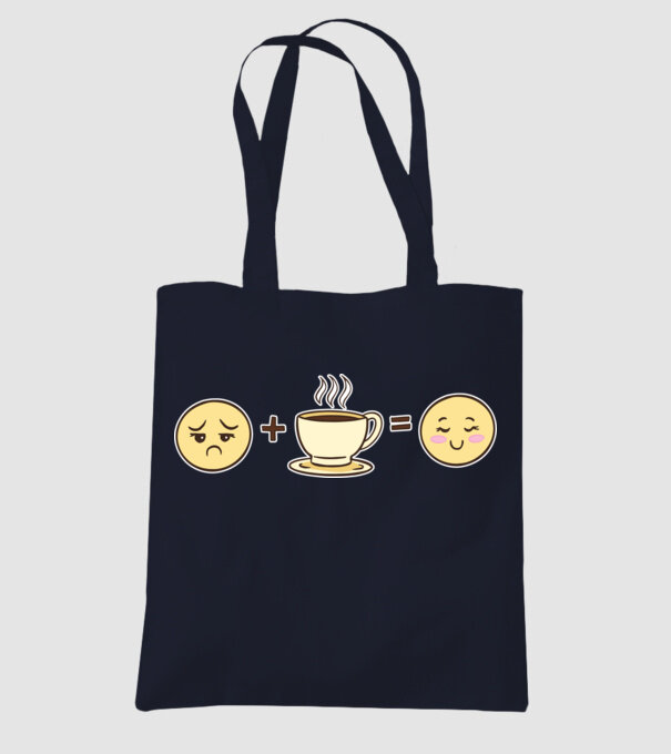 Cafea Fericire model albastru închis pe tricou