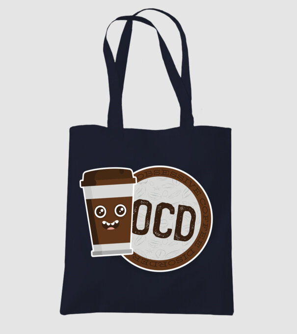Cafea Dragoste și dependență model albastru închis pe tricou