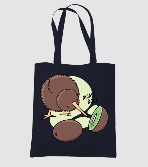 Familie Kiwi model albastru închis pe tricou