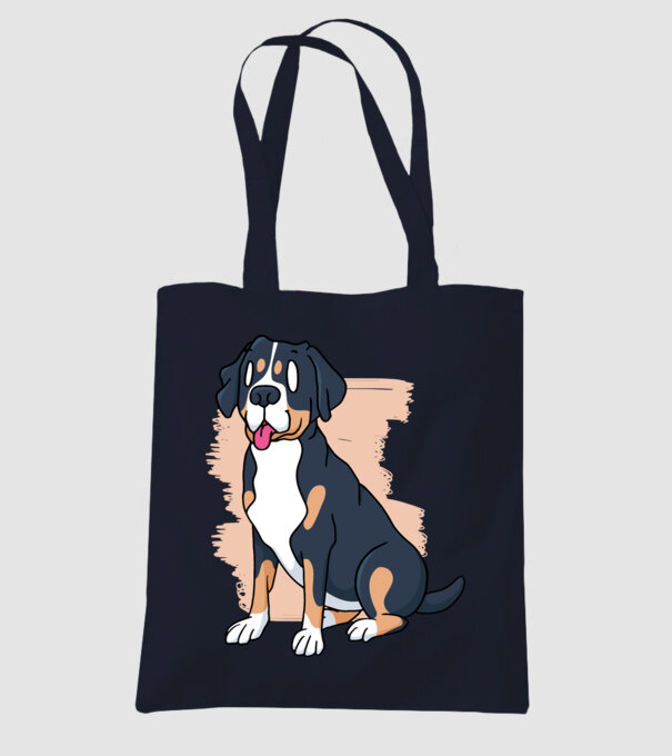 Câine model albastru închis pe tricou