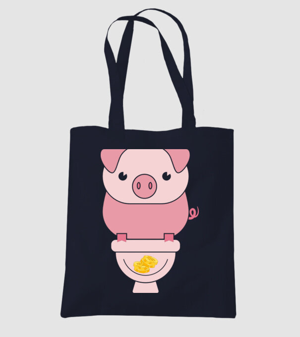 Little Pig model albastru închis pe tricou