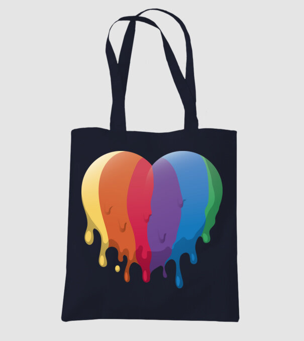 LGBTQ Inimă model albastru închis pe tricou