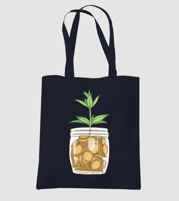 Plantă pușculiță porcușor model albastru închis pe tricou
