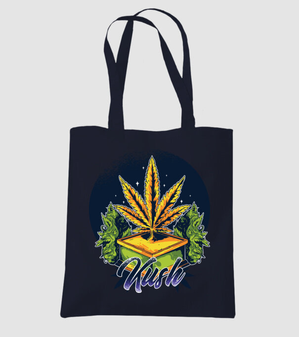 Marijuana Kush model albastru închis pe tricou