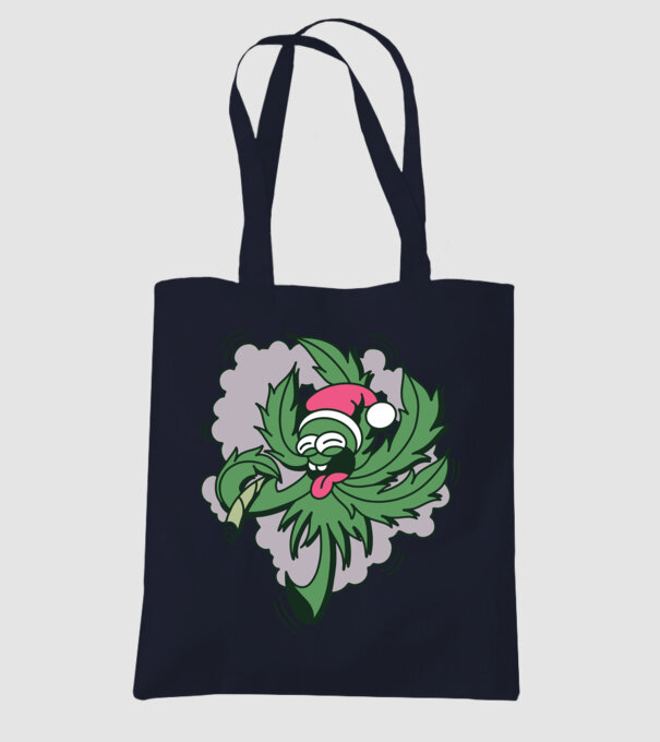 Marijuana Santa model albastru închis pe tricou