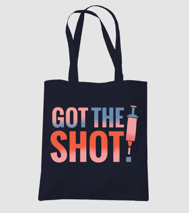 Am fost vaccinat model albastru închis pe tricou
