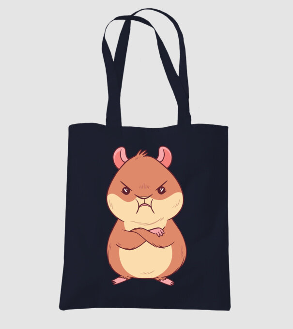 Hamster furios model albastru închis pe tricou
