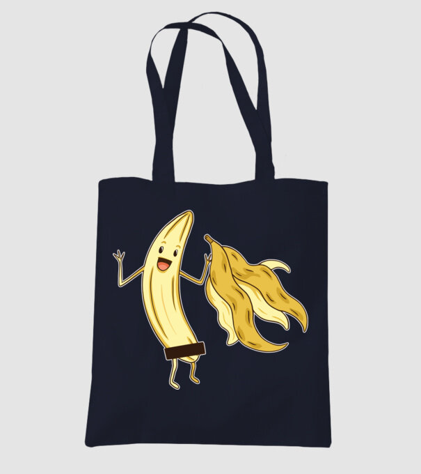 Banană goală model albastru închis pe tricou
