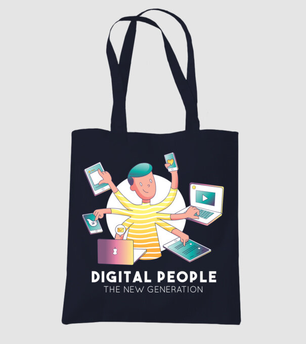 Oamenii multitasking sunt generația viitoare model albastru închis pe tricou