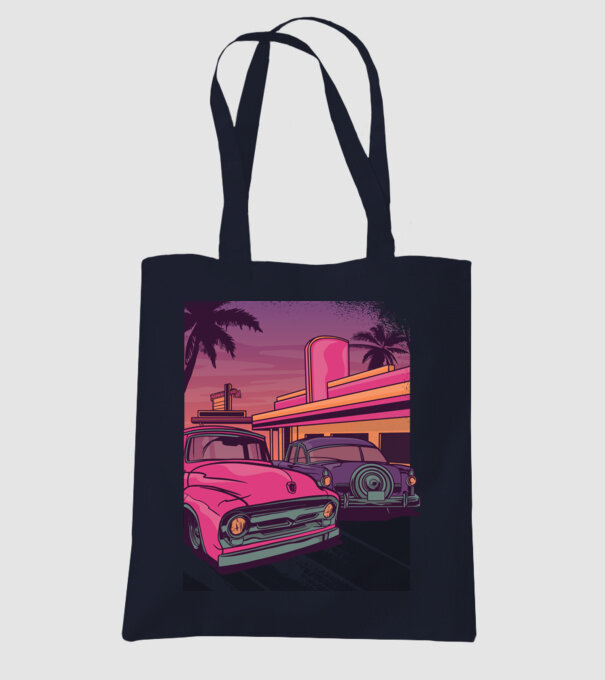 Old school California model albastru închis pe tricou