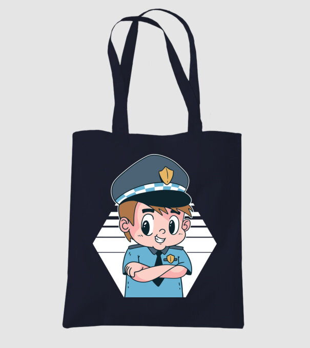 Polițist Copil model albastru închis pe tricou