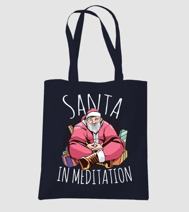 Santa Meditație model albastru închis pe tricou