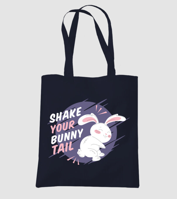 Shake your bunny tail model albastru închis pe tricou