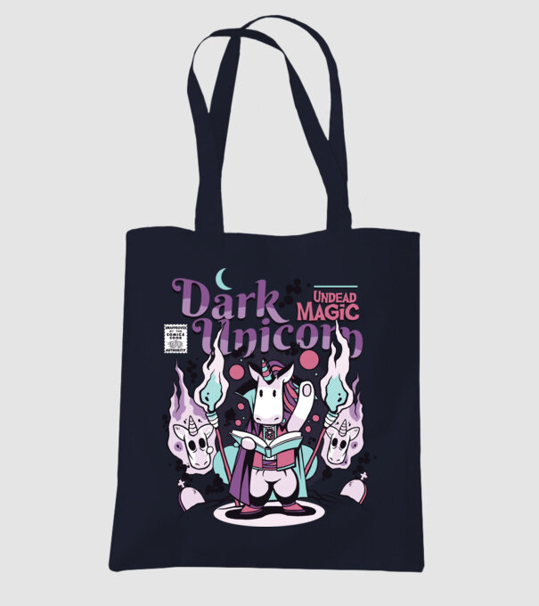 Magie neagră Unicorn model albastru închis pe tricou
