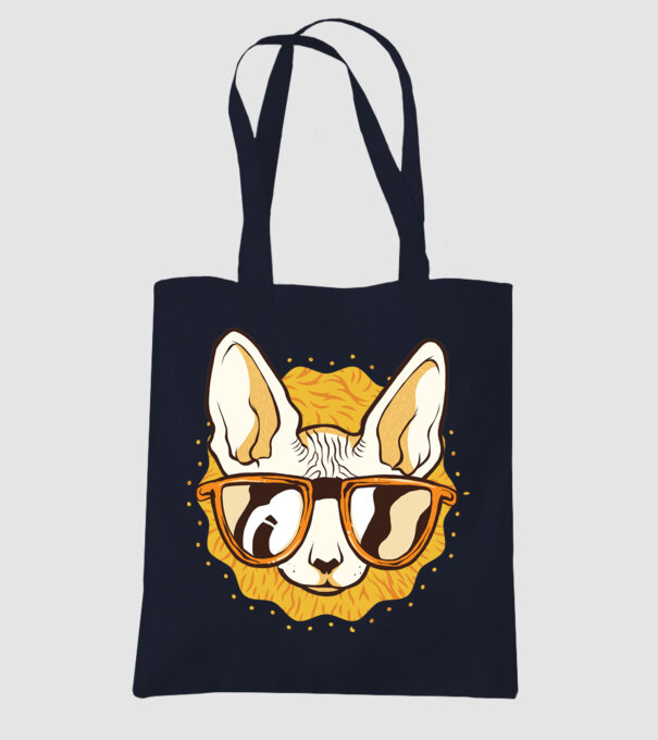 Sphynx Pisică Cool model albastru închis pe tricou
