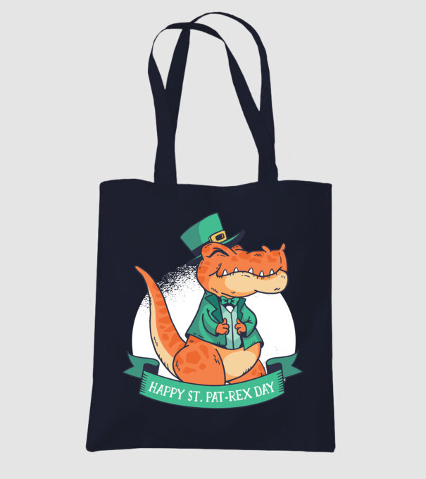 Dinozaur Sfântul Patrick model albastru închis pe tricou