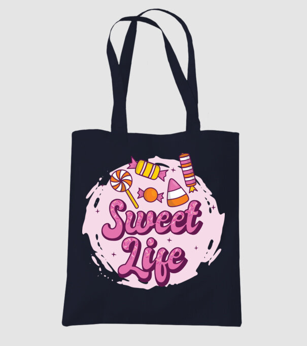 Sweet Life - Viață dulce model albastru închis pe tricou
