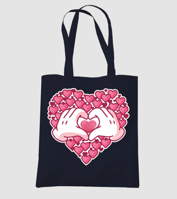 'Inimi îndrăgostite pentru Valentine''s Day' model albastru închis pe tricou