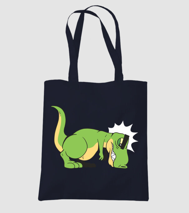 T-rex Push-up model albastru închis pe tricou