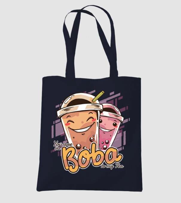 Tu ești Boba pentru ceaiul meu model albastru închis pe tricou