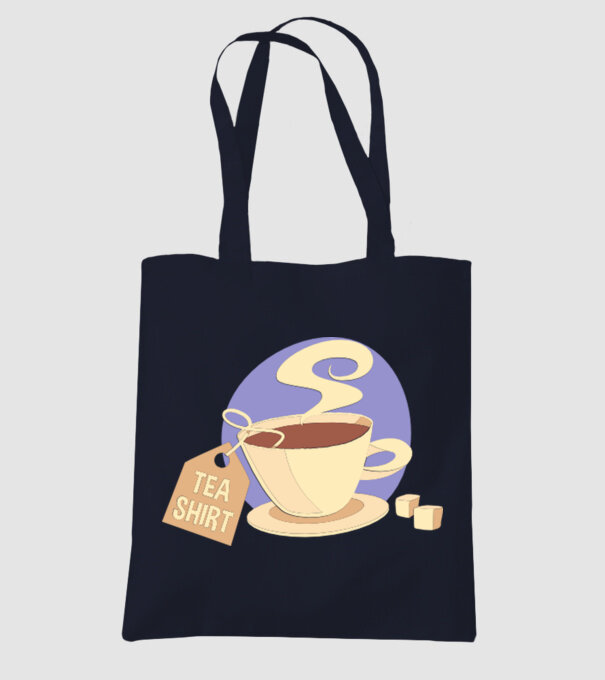 Teashirt model albastru închis pe tricou