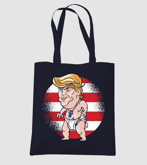 Trump Baby tricou amuzant model albastru închis pe tricou