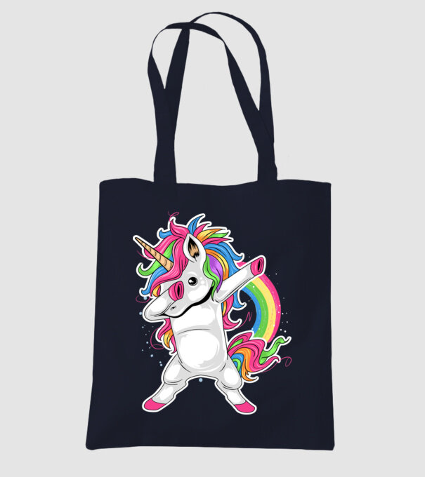 Unicorn Dab model albastru închis pe tricou