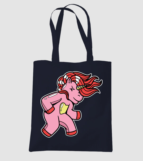 Unicorn model albastru închis pe tricou