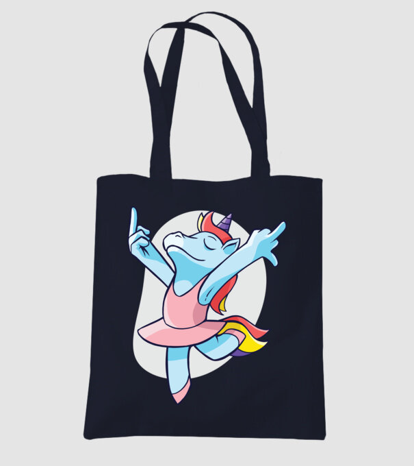 Unicorn Balet dans model albastru închis pe tricou