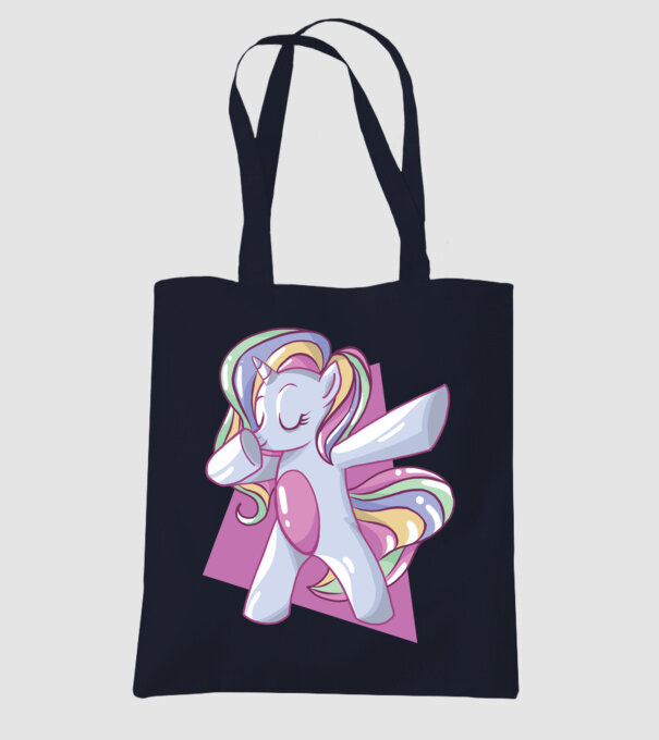 Unicorn DAB model albastru închis pe tricou