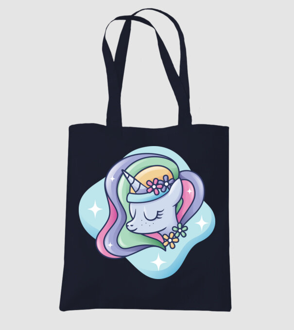 Cap de unicorn model albastru închis pe tricou
