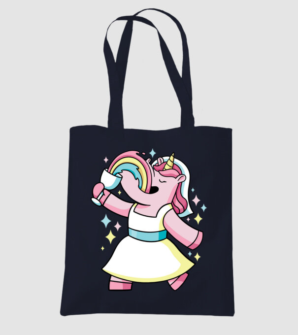 Unicorn Mireasă model albastru închis pe tricou