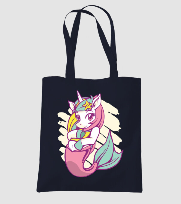 Unicorn Sirenă model albastru închis pe tricou