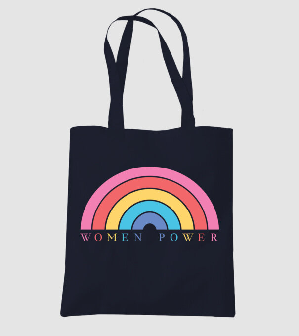 Women Power Curcubeu Ziua Femeii model albastru închis pe tricou
