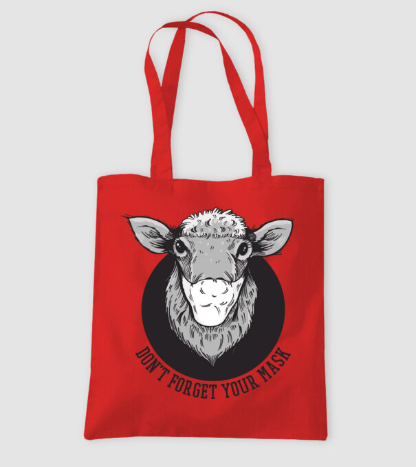 Don't forget your mask model roșu pe tricou