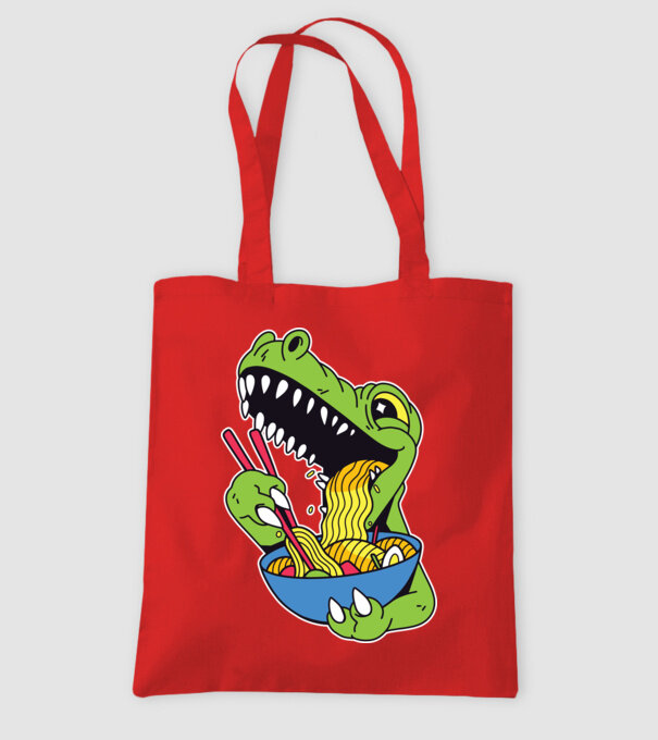 T-rex Ramen model roșu pe tricou