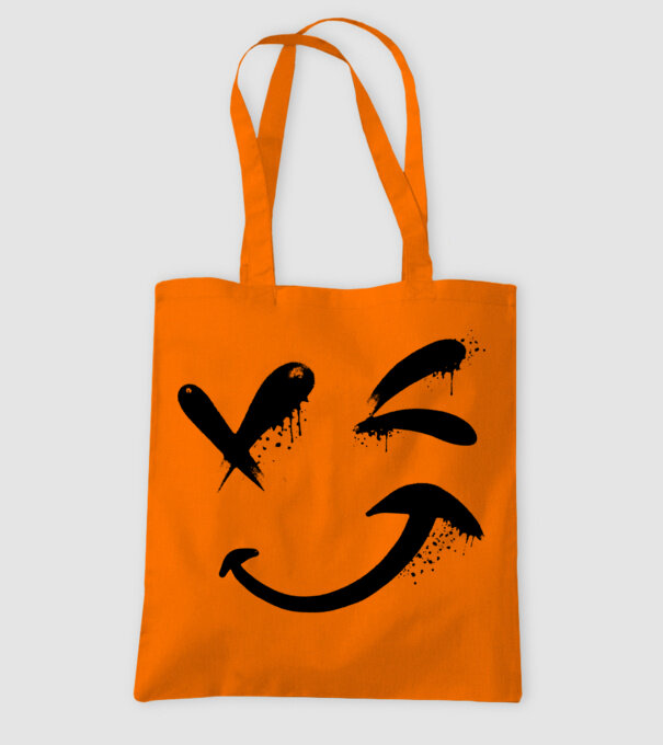 Emoji fericit Râs model portocaliu pe tricou