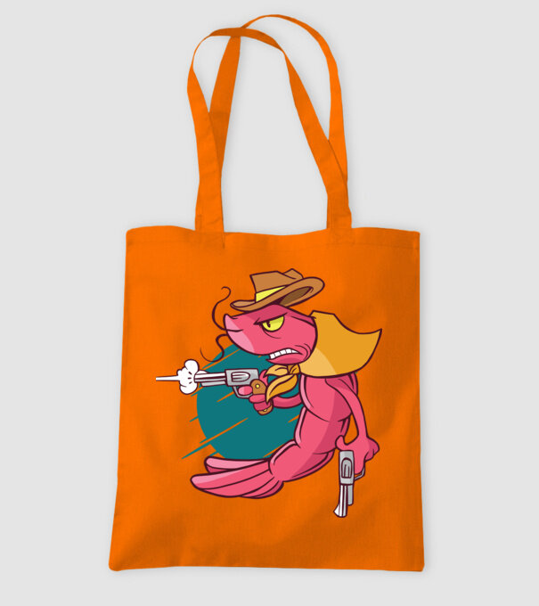 Rac înarmat model portocaliu pe tricou
