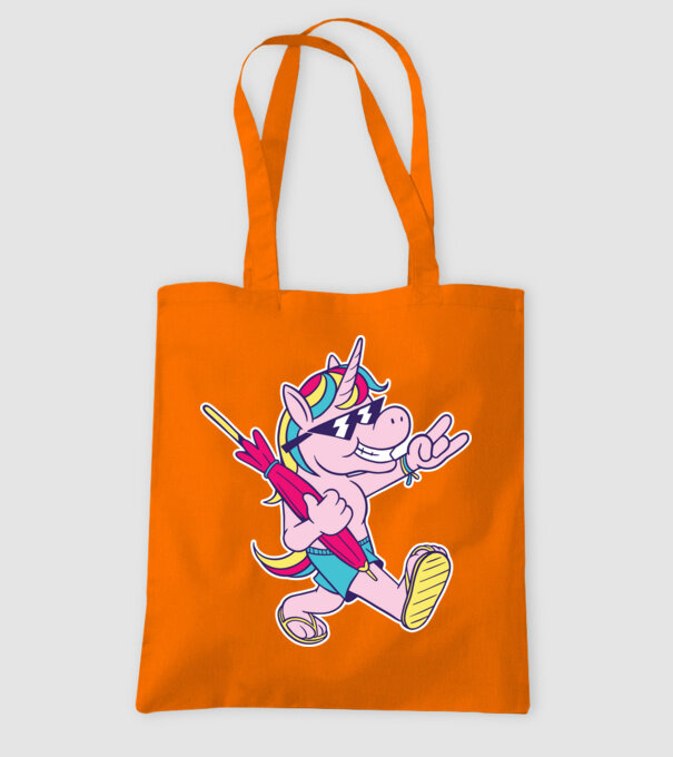 Unicorn În vacanță model portocaliu pe tricou