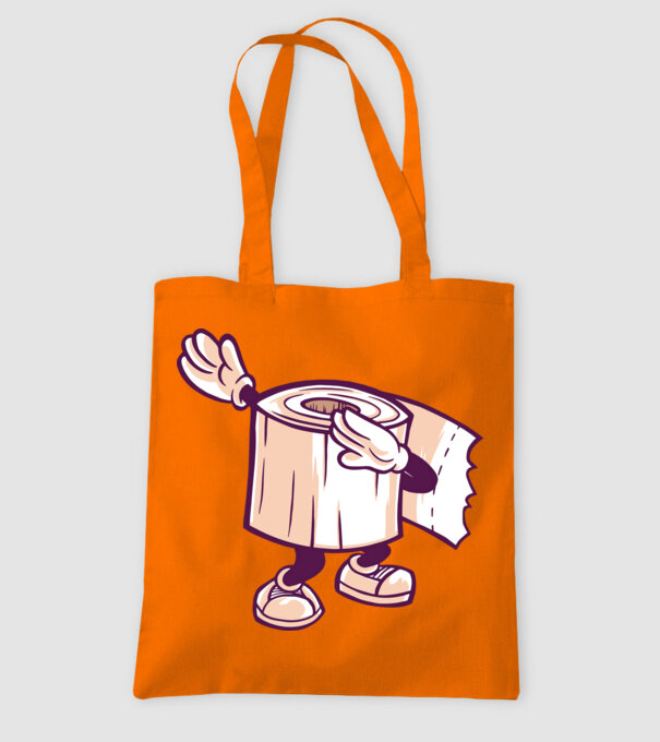 Hârtie igienică DAB model portocaliu pe tricou