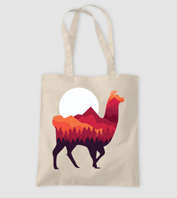 Pădure Alpaca model nisipiu pe tricou