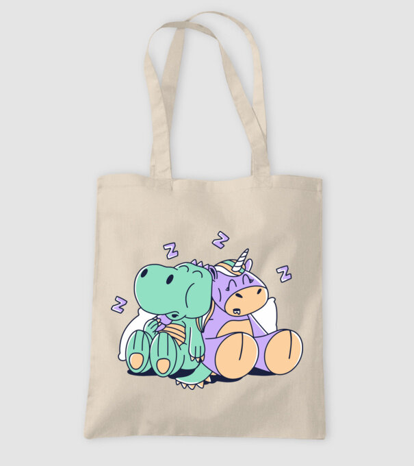 Unicorn adormit și T-rex model nisipiu pe tricou