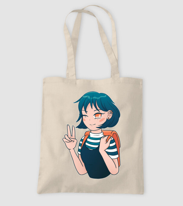 Anime fată model nisipiu pe tricou