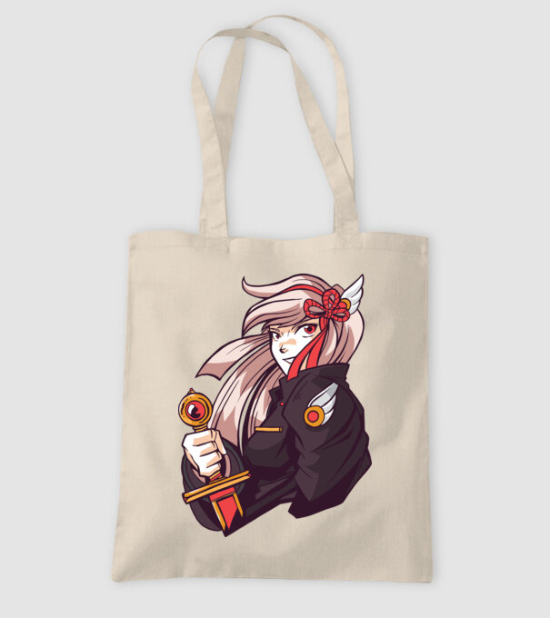 fată Anime cu sabie model nisipiu pe tricou
