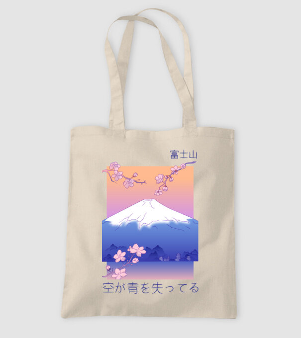 Anime Vaporwave munte model nisipiu pe tricou